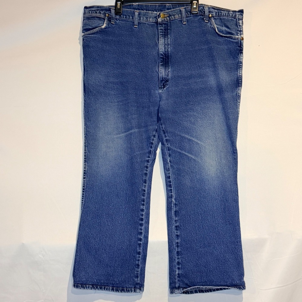 Wrangler 947STR Cowboy Cut Straight Leg Blue Jeans Mens 50x30 Medium Wash